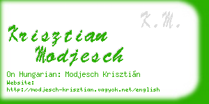 krisztian modjesch business card